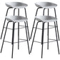 Scandinavian Metal Plastic Counter Stools Backless Bar Stools with Bucket Seat Grey 4 Piece Set Clearhalo 'Bar Furniture' 'Bar Stools' 'bar_stools' 'furn' 'furn_bar_stools' 'furniture_bar_stools' 'Kitchen & Dining Furniture' 'kitchen&dining_furn' 'kitchen' 'kitchen_furn' Furniture' 4211658