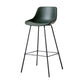 Black Metal Leather Bar Stool Scandinavian Low Back Bristol Counter Stool with Bucket Seat Blackish Green 1 Piece Clearhalo 'Bar Furniture' 'Bar Stools' 'bar_stools' 'furn' 'furn_bar_stools' 'furniture_bar_stools' 'Kitchen & Dining Furniture' 'kitchen&dining_furn' 'kitchen' 'kitchen_furn' Furniture' 4211663
