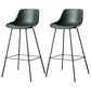 Black Metal Leather Bar Stool Scandinavian Low Back Bristol Counter Stool with Bucket Seat Blackish Green 2 Piece Set Clearhalo 'Bar Furniture' 'Bar Stools' 'bar_stools' 'furn' 'furn_bar_stools' 'furniture_bar_stools' 'Kitchen & Dining Furniture' 'kitchen&dining_furn' 'kitchen' 'kitchen_furn' Furniture' 4211672