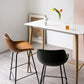 Black Metal Leather Bar Stool Scandinavian Low Back Bristol Counter Stool with Bucket Seat Clearhalo 'Bar Furniture' 'Bar Stools' 'bar_stools' 'furn' 'furn_bar_stools' 'furniture_bar_stools' 'Kitchen & Dining Furniture' 'kitchen&dining_furn' 'kitchen' 'kitchen_furn' Furniture' 4211680