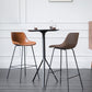 Black Metal Leather Bar Stool Scandinavian Low Back Bristol Counter Stool with Bucket Seat Clearhalo 'Bar Furniture' 'Bar Stools' 'bar_stools' 'furn' 'furn_bar_stools' 'furniture_bar_stools' 'Kitchen & Dining Furniture' 'kitchen&dining_furn' 'kitchen' 'kitchen_furn' Furniture' 4211682