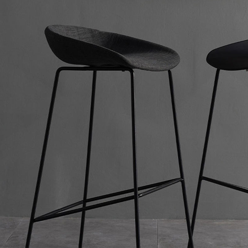 Scandinavian Steel Plastic Counter Stools Backless Bar Stools with Bucket Seat (Set of 2) Clearhalo 'Bar Furniture' 'Bar Stools' 'bar_stools' 'furn' 'furn_bar_stools' 'furniture_bar_stools' 'Kitchen & Dining Furniture' 'kitchen&dining_furn' 'kitchen' 'kitchen_furn' Furniture' 4211700