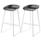 Scandinavian Steel Plastic Counter Stools Backless Bar Stools with Bucket Seat (Set of 2) White Black 2 Piece Set Clearhalo 'Bar Furniture' 'Bar Stools' 'bar_stools' 'furn' 'furn_bar_stools' 'furniture_bar_stools' 'Kitchen & Dining Furniture' 'kitchen&dining_furn' 'kitchen' 'kitchen_furn' Furniture' 4211711