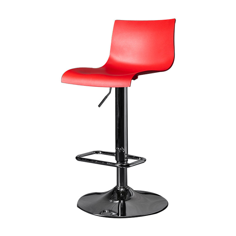 Indoor Industrial Style Bar Stool Adjustable Height Swivel Barstool Armless Design Red 1 Piece Clearhalo 'Bar Furniture' 'Bar Stools' 'bar_stools' 'furn' 'furn_bar_stools' 'furniture_bar_stools' 'Kitchen & Dining Furniture' 'kitchen&dining_furn' 'kitchen' 'kitchen_furn' Furniture' 4211724