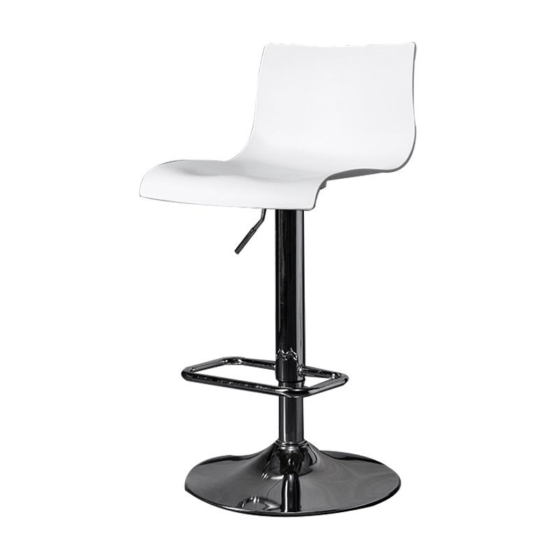 Indoor Industrial Style Bar Stool Adjustable Height Swivel Barstool Armless Design White 1 Piece Clearhalo 'Bar Furniture' 'Bar Stools' 'bar_stools' 'furn' 'furn_bar_stools' 'furniture_bar_stools' 'Kitchen & Dining Furniture' 'kitchen&dining_furn' 'kitchen' 'kitchen_furn' Furniture' 4211728