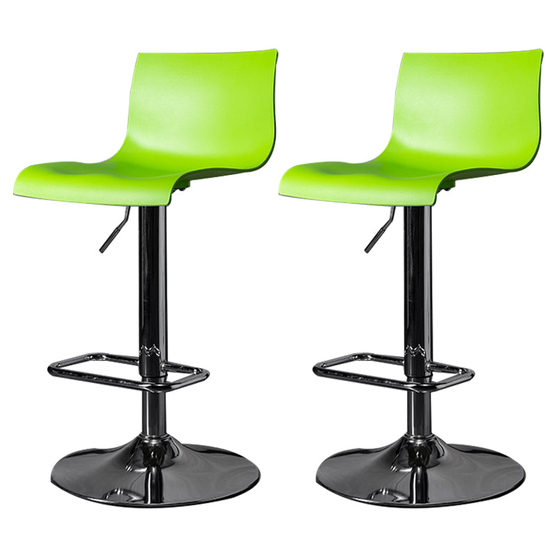 Indoor Industrial Style Bar Stool Adjustable Height Swivel Barstool Armless Design Green 2 Piece Set Clearhalo 'Bar Furniture' 'Bar Stools' 'bar_stools' 'furn' 'furn_bar_stools' 'furniture_bar_stools' 'Kitchen & Dining Furniture' 'kitchen&dining_furn' 'kitchen' 'kitchen_furn' Furniture' 4211733