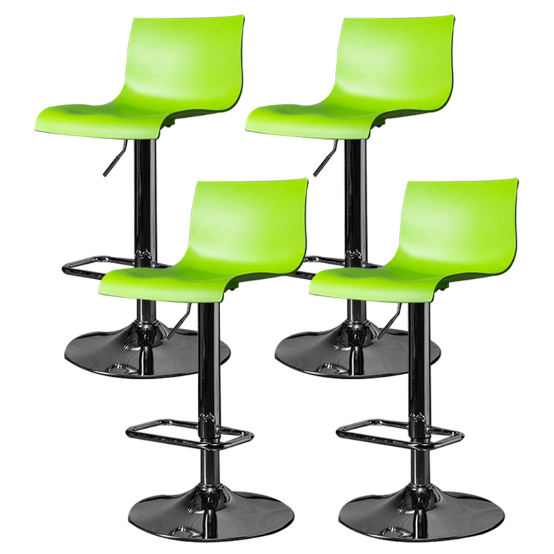 Indoor Industrial Style Bar Stool Adjustable Height Swivel Barstool Armless Design Green 4 Piece Set Clearhalo 'Bar Furniture' 'Bar Stools' 'bar_stools' 'furn' 'furn_bar_stools' 'furniture_bar_stools' 'Kitchen & Dining Furniture' 'kitchen&dining_furn' 'kitchen' 'kitchen_furn' Furniture' 4211742