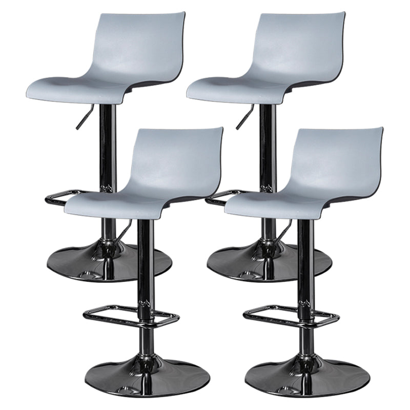 Indoor Industrial Style Bar Stool Adjustable Height Swivel Barstool Armless Design Grey 4 Piece Set Clearhalo 'Bar Furniture' 'Bar Stools' 'bar_stools' 'furn' 'furn_bar_stools' 'furniture_bar_stools' 'Kitchen & Dining Furniture' 'kitchen&dining_furn' 'kitchen' 'kitchen_furn' Furniture' 4211746