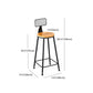 Industrial Style Barstool Metal and Wood Bar Stool for Dining Room 1 Pcs Clearhalo 'Bar Furniture' 'Bar Stools' 'bar_stools' 'furniture_bar_stools' 'Kitchen & Dining Furniture' 'kitchen&dining_furn' 'kitchen' 'kitchen_furn' Furniture' 4211758