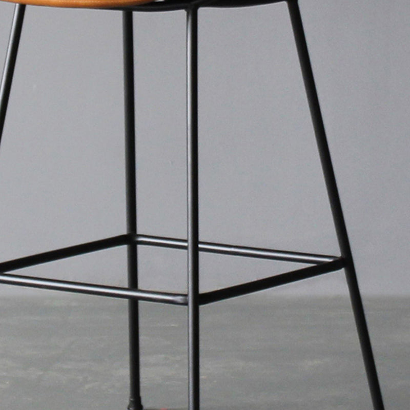 Living Room Counter Stool Leather Bucket Seat Nordic Stool 1 Piece Clearhalo 'Bar Furniture' 'Bar Stools' 'bar_stools' 'furn' 'furn_bar_stools' 'furniture_bar_stools' 'Kitchen & Dining Furniture' 'kitchen&dining_furn' 'kitchen' 'kitchen_furn' Furniture' 4211770