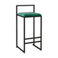 Nordic Style Velvet Upholstered Barstool Sleigh Base Bar Stool Green 1 Piece Bar Stool(30"H) Clearhalo 'Bar Furniture' 'Bar Stools' 'bar_stools' 'furn' 'furn_bar_stools' 'furniture_bar_stools' 'Kitchen & Dining Furniture' 'kitchen&dining_furn' 'kitchen' 'kitchen_furn' Furniture' 4211836