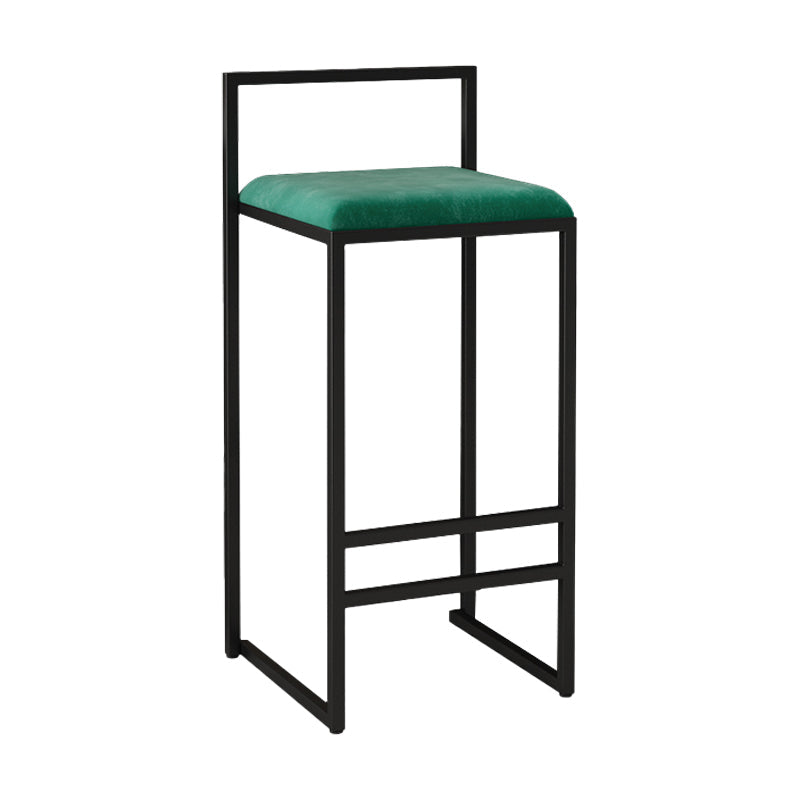 Nordic Style Velvet Upholstered Barstool Sleigh Base Bar Stool Green 1 Piece Bar Stool(30"H) Clearhalo 'Bar Furniture' 'Bar Stools' 'bar_stools' 'furn' 'furn_bar_stools' 'furniture_bar_stools' 'Kitchen & Dining Furniture' 'kitchen&dining_furn' 'kitchen' 'kitchen_furn' Furniture' 4211836