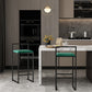 Nordic Style Velvet Upholstered Barstool Sleigh Base Bar Stool Clearhalo 'Bar Furniture' 'Bar Stools' 'bar_stools' 'furn' 'furn_bar_stools' 'furniture_bar_stools' 'Kitchen & Dining Furniture' 'kitchen&dining_furn' 'kitchen' 'kitchen_furn' Furniture' 4211841