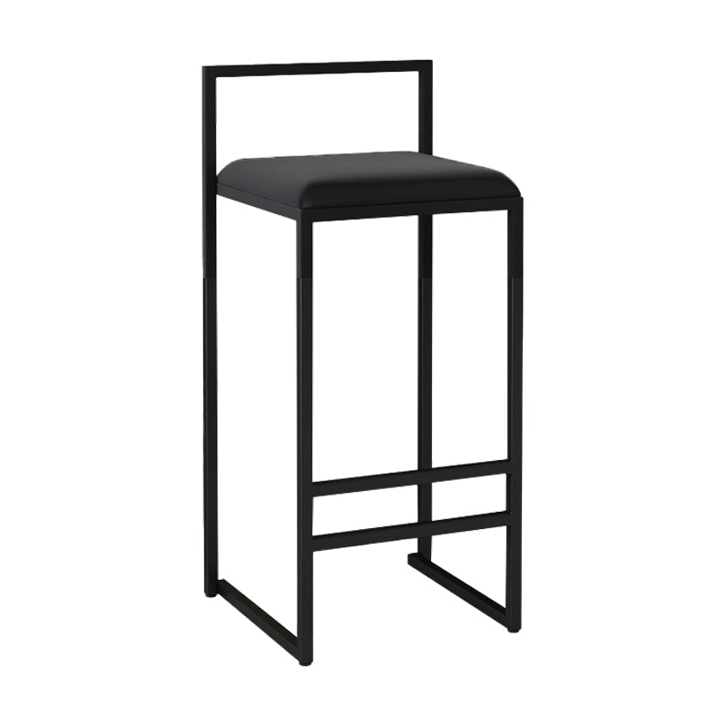 Nordic Style Velvet Upholstered Barstool Sleigh Base Bar Stool Black 1 Piece Bar Stool(30"H) Clearhalo 'Bar Furniture' 'Bar Stools' 'bar_stools' 'furn' 'furn_bar_stools' 'furniture_bar_stools' 'Kitchen & Dining Furniture' 'kitchen&dining_furn' 'kitchen' 'kitchen_furn' Furniture' 4211842