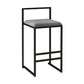 Nordic Style Velvet Upholstered Barstool Sleigh Base Bar Stool Grey 1 Piece Counter Stool(26"H) Clearhalo 'Bar Furniture' 'Bar Stools' 'bar_stools' 'furn' 'furn_bar_stools' 'furniture_bar_stools' 'Kitchen & Dining Furniture' 'kitchen&dining_furn' 'kitchen' 'kitchen_furn' Furniture' 4211847