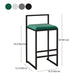 Nordic Style Velvet Upholstered Barstool Sleigh Base Bar Stool Clearhalo 'Bar Furniture' 'Bar Stools' 'bar_stools' 'furn' 'furn_bar_stools' 'furniture_bar_stools' 'Kitchen & Dining Furniture' 'kitchen&dining_furn' 'kitchen' 'kitchen_furn' Furniture' 4211871