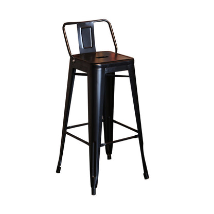 Industrial Black Metal Counter Stools Low Back Bristol Bar Stools with Square Seat 1 Piece Clearhalo 'Bar Furniture' 'Bar Stools' 'bar_stools' 'furn' 'furn_bar_stools' 'furniture_bar_stools' 'Kitchen & Dining Furniture' 'kitchen&dining_furn' 'kitchen' 'kitchen_furn' Furniture' 4211879