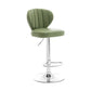 Restaurant Nordic Leather Bar Stool Modern Adjustable Height Stool Green Silver 1 Piece Clearhalo 'Bar Furniture' 'Bar Stools' 'bar_stools' 'furn' 'furn_bar_stools' 'furniture_bar_stools' 'Kitchen & Dining Furniture' 'kitchen&dining_furn' 'kitchen' 'kitchen_furn' Furniture' 4211888