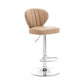 Restaurant Nordic Leather Bar Stool Modern Adjustable Height Stool Apricot Silver 1 Piece Clearhalo 'Bar Furniture' 'Bar Stools' 'bar_stools' 'furn' 'furn_bar_stools' 'furniture_bar_stools' 'Kitchen & Dining Furniture' 'kitchen&dining_furn' 'kitchen' 'kitchen_furn' Furniture' 4211891