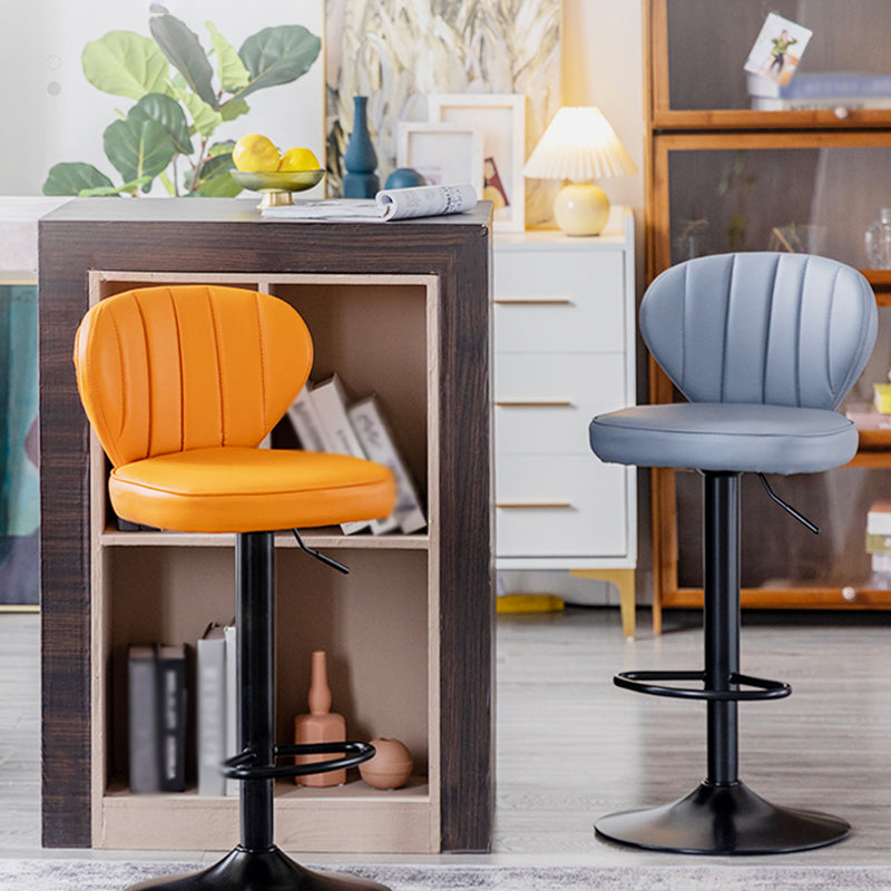 Restaurant Nordic Leather Bar Stool Modern Adjustable Height Stool Clearhalo 'Bar Furniture' 'Bar Stools' 'bar_stools' 'furn' 'furn_bar_stools' 'furniture_bar_stools' 'Kitchen & Dining Furniture' 'kitchen&dining_furn' 'kitchen' 'kitchen_furn' Furniture' 4211892