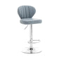 Restaurant Nordic Leather Bar Stool Modern Adjustable Height Stool Grey Silver 1 Piece Clearhalo 'Bar Furniture' 'Bar Stools' 'bar_stools' 'furn' 'furn_bar_stools' 'furniture_bar_stools' 'Kitchen & Dining Furniture' 'kitchen&dining_furn' 'kitchen' 'kitchen_furn' Furniture' 4211896