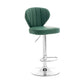 Restaurant Nordic Leather Bar Stool Modern Adjustable Height Stool Dark Green Silver 1 Piece Clearhalo 'Bar Furniture' 'Bar Stools' 'bar_stools' 'furn' 'furn_bar_stools' 'furniture_bar_stools' 'Kitchen & Dining Furniture' 'kitchen&dining_furn' 'kitchen' 'kitchen_furn' Furniture' 4211898