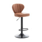 Restaurant Nordic Leather Bar Stool Modern Adjustable Height Stool Brown Black 1 Piece Clearhalo 'Bar Furniture' 'Bar Stools' 'bar_stools' 'furn' 'furn_bar_stools' 'furniture_bar_stools' 'Kitchen & Dining Furniture' 'kitchen&dining_furn' 'kitchen' 'kitchen_furn' Furniture' 4211905