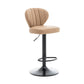 Restaurant Nordic Leather Bar Stool Modern Adjustable Height Stool Apricot Black 1 Piece Clearhalo 'Bar Furniture' 'Bar Stools' 'bar_stools' 'furn' 'furn_bar_stools' 'furniture_bar_stools' 'Kitchen & Dining Furniture' 'kitchen&dining_furn' 'kitchen' 'kitchen_furn' Furniture' 4211906