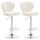 Restaurant Nordic Leather Bar Stool Modern Adjustable Height Stool White Silver 2 Piece Set Clearhalo 'Bar Furniture' 'Bar Stools' 'bar_stools' 'furn' 'furn_bar_stools' 'furniture_bar_stools' 'Kitchen & Dining Furniture' 'kitchen&dining_furn' 'kitchen' 'kitchen_furn' Furniture' 4211911