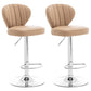 Restaurant Nordic Leather Bar Stool Modern Adjustable Height Stool Apricot Silver 2 Piece Set Clearhalo 'Bar Furniture' 'Bar Stools' 'bar_stools' 'furn' 'furn_bar_stools' 'furniture_bar_stools' 'Kitchen & Dining Furniture' 'kitchen&dining_furn' 'kitchen' 'kitchen_furn' Furniture' 4211914