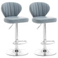 Restaurant Nordic Leather Bar Stool Modern Adjustable Height Stool Grey Silver 2 Piece Set Clearhalo 'Bar Furniture' 'Bar Stools' 'bar_stools' 'furn' 'furn_bar_stools' 'furniture_bar_stools' 'Kitchen & Dining Furniture' 'kitchen&dining_furn' 'kitchen' 'kitchen_furn' Furniture' 4211916