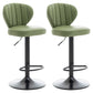 Restaurant Nordic Leather Bar Stool Modern Adjustable Height Stool Green Black 2 Piece Set Clearhalo 'Bar Furniture' 'Bar Stools' 'bar_stools' 'furn' 'furn_bar_stools' 'furniture_bar_stools' 'Kitchen & Dining Furniture' 'kitchen&dining_furn' 'kitchen' 'kitchen_furn' Furniture' 4211920