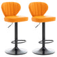 Restaurant Nordic Leather Bar Stool Modern Adjustable Height Stool Orange Black 2 Piece Set Clearhalo 'Bar Furniture' 'Bar Stools' 'bar_stools' 'furn' 'furn_bar_stools' 'furniture_bar_stools' 'Kitchen & Dining Furniture' 'kitchen&dining_furn' 'kitchen' 'kitchen_furn' Furniture' 4211923