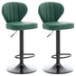 Restaurant Nordic Leather Bar Stool Modern Adjustable Height Stool Dark Green Black 2 Piece Set Clearhalo 'Bar Furniture' 'Bar Stools' 'bar_stools' 'furn' 'furn_bar_stools' 'furniture_bar_stools' 'Kitchen & Dining Furniture' 'kitchen&dining_furn' 'kitchen' 'kitchen_furn' Furniture' 4211925