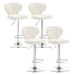 Restaurant Nordic Leather Bar Stool Modern Adjustable Height Stool White Silver 4 Piece Set Clearhalo 'Bar Furniture' 'Bar Stools' 'bar_stools' 'furn' 'furn_bar_stools' 'furniture_bar_stools' 'Kitchen & Dining Furniture' 'kitchen&dining_furn' 'kitchen' 'kitchen_furn' Furniture' 4211927
