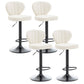 Restaurant Nordic Leather Bar Stool Modern Adjustable Height Stool White Black 4 Piece Set Clearhalo 'Bar Furniture' 'Bar Stools' 'bar_stools' 'furn' 'furn_bar_stools' 'furniture_bar_stools' 'Kitchen & Dining Furniture' 'kitchen&dining_furn' 'kitchen' 'kitchen_furn' Furniture' 4211935