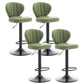 Restaurant Nordic Leather Bar Stool Modern Adjustable Height Stool Green Black 4 Piece Set Clearhalo 'Bar Furniture' 'Bar Stools' 'bar_stools' 'furn' 'furn_bar_stools' 'furniture_bar_stools' 'Kitchen & Dining Furniture' 'kitchen&dining_furn' 'kitchen' 'kitchen_furn' Furniture' 4211936