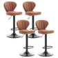 Restaurant Nordic Leather Bar Stool Modern Adjustable Height Stool Brown Black 4 Piece Set Clearhalo 'Bar Furniture' 'Bar Stools' 'bar_stools' 'furn' 'furn_bar_stools' 'furniture_bar_stools' 'Kitchen & Dining Furniture' 'kitchen&dining_furn' 'kitchen' 'kitchen_furn' Furniture' 4211937