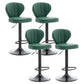 Restaurant Nordic Leather Bar Stool Modern Adjustable Height Stool Dark Green Black 4 Piece Set Clearhalo 'Bar Furniture' 'Bar Stools' 'bar_stools' 'furn' 'furn_bar_stools' 'furniture_bar_stools' 'Kitchen & Dining Furniture' 'kitchen&dining_furn' 'kitchen' 'kitchen_furn' Furniture' 4211941