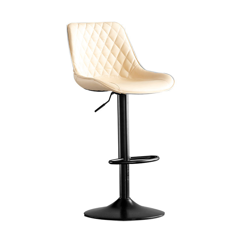 Dining Room Nordic Leather Bar Stool Modern Adjustable Height Stool White Black 1 Piece Clearhalo 'Bar Furniture' 'Bar Stools' 'bar_stools' 'furn' 'furn_bar_stools' 'furniture_bar_stools' 'Kitchen & Dining Furniture' 'kitchen&dining_furn' 'kitchen' 'kitchen_furn' Furniture' 4211946