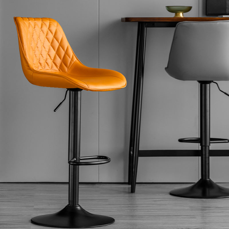 Dining Room Nordic Leather Bar Stool Modern Adjustable Height Stool Clearhalo 'Bar Furniture' 'Bar Stools' 'bar_stools' 'furn' 'furn_bar_stools' 'furniture_bar_stools' 'Kitchen & Dining Furniture' 'kitchen&dining_furn' 'kitchen' 'kitchen_furn' Furniture' 4211949
