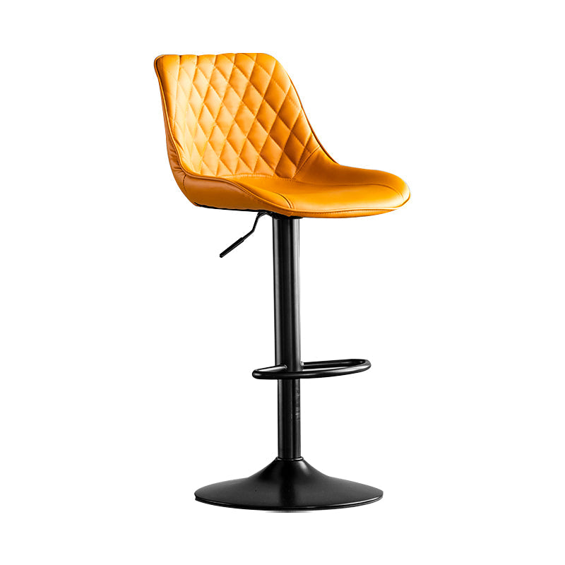 Dining Room Nordic Leather Bar Stool Modern Adjustable Height Stool Clearhalo 'Bar Furniture' 'Bar Stools' 'bar_stools' 'furn' 'furn_bar_stools' 'furniture_bar_stools' 'Kitchen & Dining Furniture' 'kitchen&dining_furn' 'kitchen' 'kitchen_furn' Furniture' 4211953