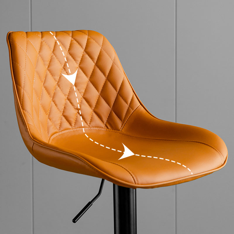Dining Room Nordic Leather Bar Stool Modern Adjustable Height Stool Clearhalo 'Bar Furniture' 'Bar Stools' 'bar_stools' 'furn' 'furn_bar_stools' 'furniture_bar_stools' 'Kitchen & Dining Furniture' 'kitchen&dining_furn' 'kitchen' 'kitchen_furn' Furniture' 4211957