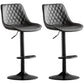 Dining Room Nordic Leather Bar Stool Modern Adjustable Height Stool Dark Gray Black 2 Piece Set Clearhalo 'Bar Furniture' 'Bar Stools' 'bar_stools' 'furn' 'furn_bar_stools' 'furniture_bar_stools' 'Kitchen & Dining Furniture' 'kitchen&dining_furn' 'kitchen' 'kitchen_furn' Furniture' 4211965