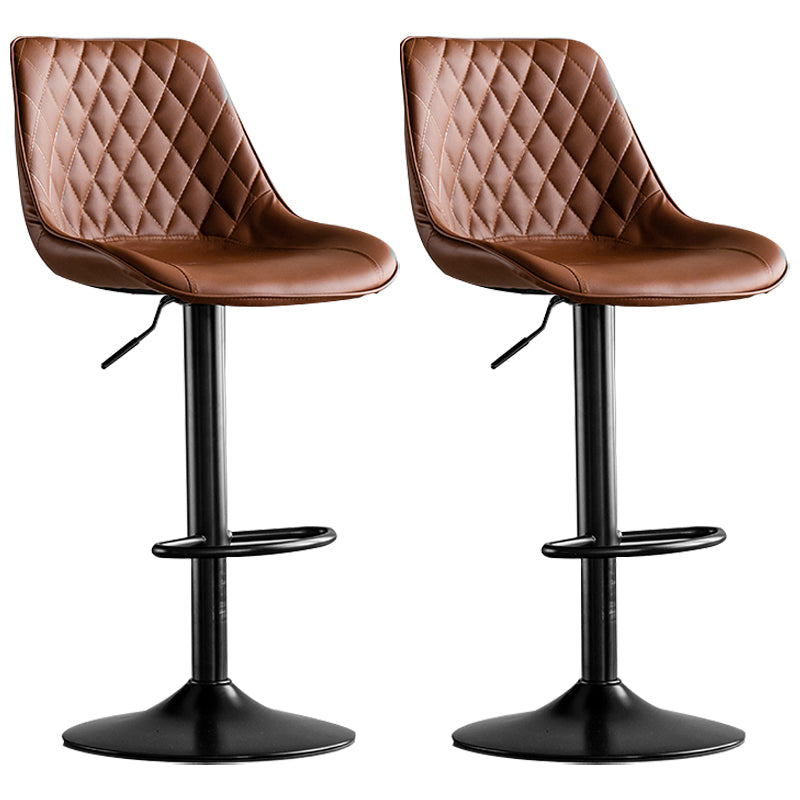 Dining Room Nordic Leather Bar Stool Modern Adjustable Height Stool Coffee Black 2 Piece Set Clearhalo 'Bar Furniture' 'Bar Stools' 'bar_stools' 'furn' 'furn_bar_stools' 'furniture_bar_stools' 'Kitchen & Dining Furniture' 'kitchen&dining_furn' 'kitchen' 'kitchen_furn' Furniture' 4211967