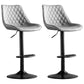 Dining Room Nordic Leather Bar Stool Modern Adjustable Height Stool Light Gray Black 2 Piece Set Clearhalo 'Bar Furniture' 'Bar Stools' 'bar_stools' 'furn' 'furn_bar_stools' 'furniture_bar_stools' 'Kitchen & Dining Furniture' 'kitchen&dining_furn' 'kitchen' 'kitchen_furn' Furniture' 4211968