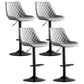 Dining Room Nordic Leather Bar Stool Modern Adjustable Height Stool Light Gray Black 4 Piece Set Clearhalo 'Bar Furniture' 'Bar Stools' 'bar_stools' 'furn' 'furn_bar_stools' 'furniture_bar_stools' 'Kitchen & Dining Furniture' 'kitchen&dining_furn' 'kitchen' 'kitchen_furn' Furniture' 4211979