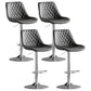 Dining Room Nordic Leather Bar Stool Modern Adjustable Height Stool Dark Gray Silver 4 Piece Set Clearhalo 'Bar Furniture' 'Bar Stools' 'bar_stools' 'furn' 'furn_bar_stools' 'furniture_bar_stools' 'Kitchen & Dining Furniture' 'kitchen&dining_furn' 'kitchen' 'kitchen_furn' Furniture' 4211983