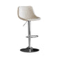 Adjustable Armless Swivel Leather Barstools Nordic Style Counter Stools White Silver 1 Piece Clearhalo 'Bar Furniture' 'Bar Stools' 'bar_stools' 'furn' 'furn_bar_stools' 'furniture_bar_stools' 'Kitchen & Dining Furniture' 'kitchen&dining_furn' 'kitchen' 'kitchen_furn' Furniture' 4211998
