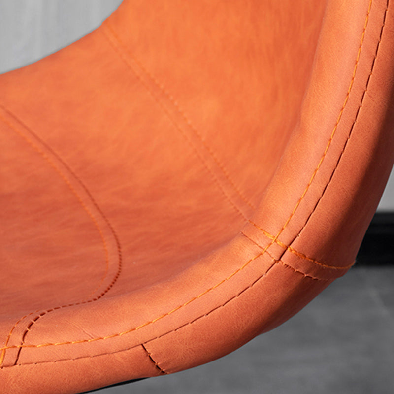 Adjustable Armless Swivel Leather Barstools Nordic Style Counter Stools Clearhalo 'Bar Furniture' 'Bar Stools' 'bar_stools' 'furn' 'furn_bar_stools' 'furniture_bar_stools' 'Kitchen & Dining Furniture' 'kitchen&dining_furn' 'kitchen' 'kitchen_furn' Furniture' 4211999